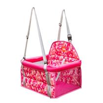 Assento cadeirinha p/ carro tubline transpet big camuflado rosa cães até 15 kg