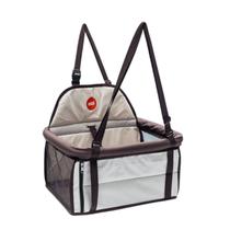 Assento cadeirinha p/ carro tubline transpet big marrom pets até 15 kg