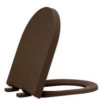 Assento Carrara Termofixo Soft Close Marrom Fosco ADCN22SC Assento Carrara Termofixo Soft Close Marrom Fosco ADCN22SC