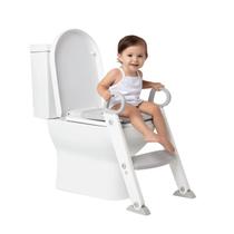 Assento Com Escada Redutor Antiderrapante Infantil Buba Cinza
