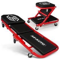 Assento Creeper Dobrável M-AUTO 100 cm Ajustável 150 kg Vermelho Assento Creeper Dobrável M-AUTO 100 cm Ajustável 150 kg Vermelho