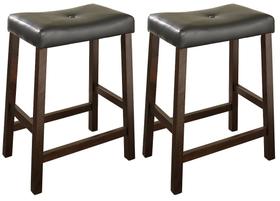 Assento de banco, assento de selim estofado Crosley, 61 cm, conjunto 2 Assento de banco, assento de selim estofado Crosley, 61 cm, conjunto 2