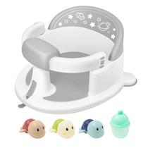 Assento de banho de bebê SMGZG para bebês de 6 meses ou mais, cinza