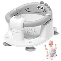 Assento de Banho para Bebê TPN Antiderrapante Cadeira para Banheira Cinza Assento de Banho para Bebê TPN Antiderrapante Cadeira para Banheira Cinza