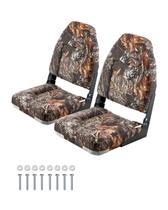 Assento de barco VEVOR Camo Folding Fishing High Back, pacote com 2