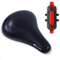 Assento De Bicicleta Banco Selim Super Confortável 2 Molas Largo Bundao Hemorroida Sinalizador led