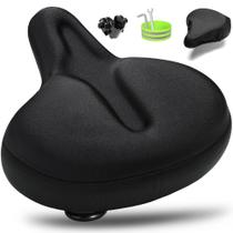 Assento de bicicleta CDYWD, gel confortável de grandes dimensões, acolchoado para homens e mulheres