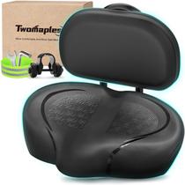 Assento de Bicicleta Twomaples Largo Sem Nariz com Encosto Confortável Assento de Bicicleta Twomaples Largo Sem Nariz com Encosto Confortável
