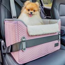Assento de carro para cães Petsfit para cães pequenos de até 11 kg (rosa claro)