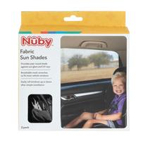 Assento de carro Sunshade Nuby, pacote com 2, proteção UV, preto