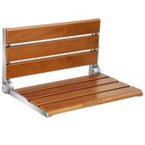 Assento de chuveiro dobrável para montagem na parede Sammery Teak 18 polegadas 180 kg