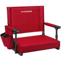 Assento de estádio VIVOHOME Cadeira de arquibancada portátil com almofada Assento de estádio VIVOHOME Cadeira de arquibancada portátil com almofada