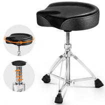 Assento de selim Drum Throne CAHAYA com altura ajustável em preto