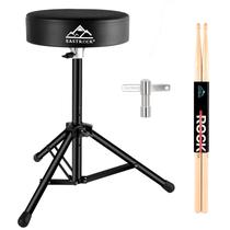 Assento de Tambor Acolchoado EASTROCK - Altura Ajustável - Preto