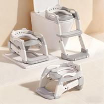 Assento de treinamento Potty BBFancy Upgrade 3 em 1 para crianças cinza+branco