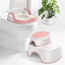 Assento de treinamento Potty Maliton com banquinhos para crianças pequenas, rosa