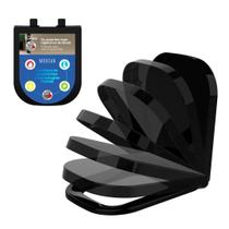 Assento deca/quadra roca/debba preto soft close tf tupan