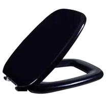 Assento Duda Retangular/Sabatini Almofadado Preto - Conforto e Elegância para Banheiro Assento Duda Retangular/Sabatini Almofadado Preto - Conforto e Elegância para Banheiro