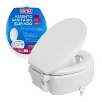 Assento elevaçao almofadado astra tampa oval pne trava 13cm Assento elevaçao almofadado astra tampa oval pne trava 13cm