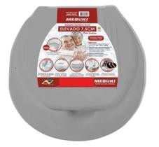 Assento Elevado 7,5 Cm Com Tampa Cinza