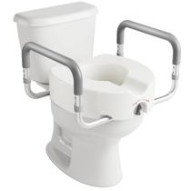 Assento Elevado para Vaso Sanitário HOMLAND com Alças Ajustáveis Compatível com a Maioria Assento Elevado para Vaso Sanitário HOMLAND com Alças Ajustáveis Compatível com a Maioria