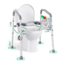 Assento Elevado para Vaso Sanitário PopWise com Alças Ajustáveis Suporta 227 kg Assento Elevado para Vaso Sanitário PopWise com Alças Ajustáveis Suporta 227 kg