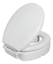 Assento Elevado Trava 7cm Com Tampa Branco Almofadado Astra TAE7T/K BR1