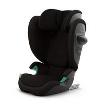 Assento elevatório dobrável Cybex Solution G2 com encosto alto leve, fácil de viajar, com trava rígida, proteção linear contra impactos laterais, altura ajustável, preto lunar