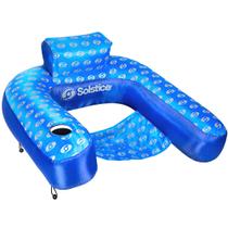 Assento em U extra grande Pool Float Swimline SOLSTICE com porta-copos