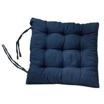 Assento futton liso oxford 40x40cm azul marinho artesanato