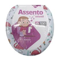 Assento Infantil Decorado Flamingo Redutor Vaso Oval Branco Assento Infantil Decorado Flamingo Redutor Vaso Oval Branco