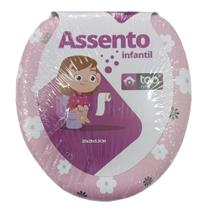 Assento Infantil Decorado Flor Rosa Redutor Vaso Oval Branco Assento Infantil Decorado Flor Rosa Redutor Vaso Oval Branco