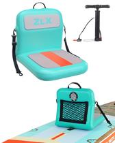 Assento Inflável Portátil para Prancha de Stand Up Paddle ZLX com Apoio para as Costas Assento Inflável Portátil para Prancha de Stand Up Paddle ZLX com Apoio para as Costas