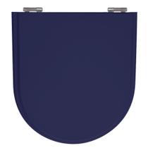 Assento Laqueado Calypso Azul Navy Tampa para Vaso Incepa Mdf