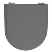 Assento Laqueado Calypso Cinza Escuro Tampa Para Vaso Incepa
