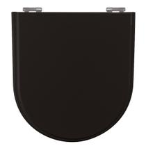 Assento Laqueado Calypso Preto Tampa Para Vaso Incepa Em Mdf