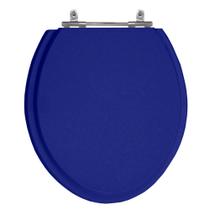 Assento Laqueado Convencional Oval Azul Mineral Tampa Mdf