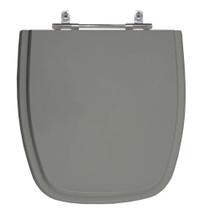 Assento Laqueado Fit Cinza Perola Tampa Vaso Celite em Mdf