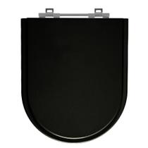 Assento Laqueado Luna Preto Tampa Para Vaso Icasa Em Mdf