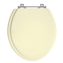 Assento Laqueado Oval Creme Tampa Para Bacia Universal Mdf