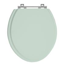 Assento Laqueado Oval Verde Calro Tampa Bacia Universal Mdf