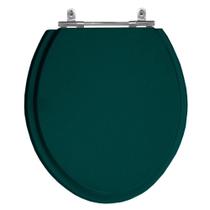 Assento Laqueado Oval Verde Escuro Tampa Para Vaso Universal