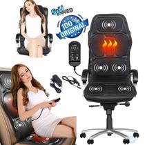 Assento Massageador Eletrônico Cadeira poltrona do Papai carro massagem costas pescoço lombar - SLU MED Original