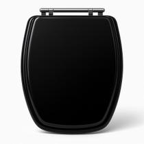 Assento MDF Preto com Dobradiça em Alumínio Resistente à Umidade, P/ Celite Stylus Sicmol