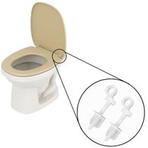 Assento Oval Almofadado Bege + Parafuso De Fixação