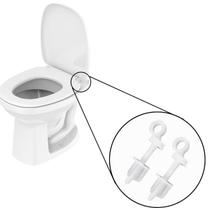 Assento Oval Almofadado Branco + Parafuso De Fixação