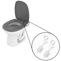 Assento Oval Almofadado Cinza Escuro + Parafuso De Fixação