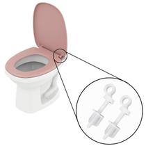 Assento Oval Almofadado Rosa + Parafuso De Fixação