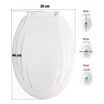 Assento Oval Soft Slim Cor: Branco - Utilika Distribuidora