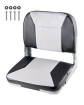Assento para Barco VEVOR com Encosto Baixo Dobrável e Almofada Impermeável Assento para Barco VEVOR com Encosto Baixo Dobrável e Almofada Impermeável